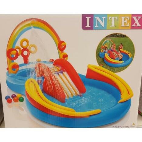 PISCINA GONFLABILA dubla cu tobogan Intex